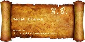 Medák Bianka névjegykártya