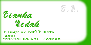 bianka medak business card